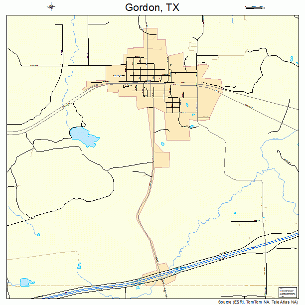 Gordon, TX street map