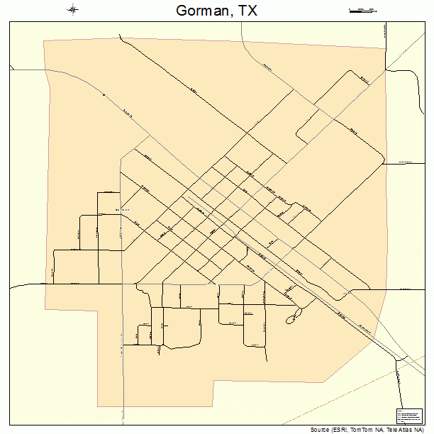 Gorman, TX street map