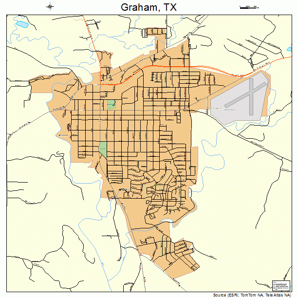 Graham, TX street map