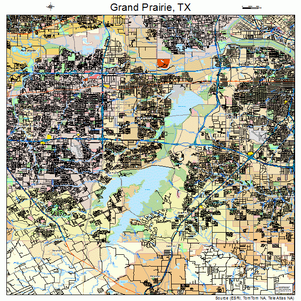 Grand Prairie, TX street map