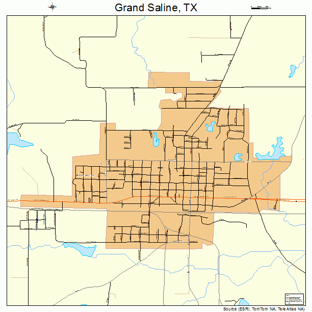 Grand Saline, TX street map