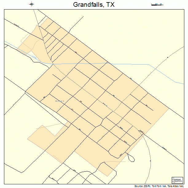 Grandfalls, TX street map