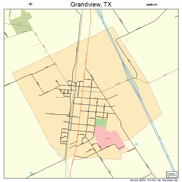 Grandview, TX street map