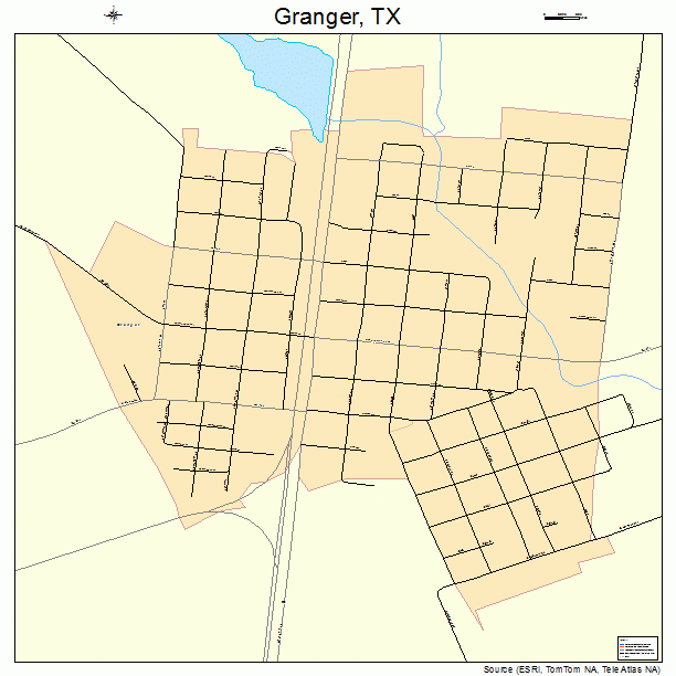 Granger, TX street map