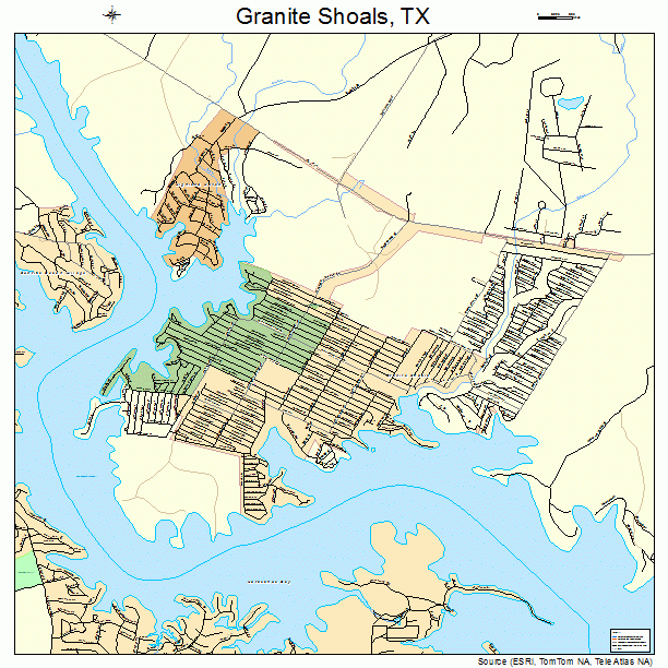 Granite Shoals, TX street map
