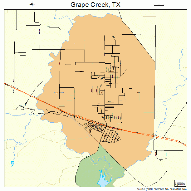 Grape Creek, TX street map