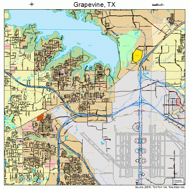 Grapevine, TX street map