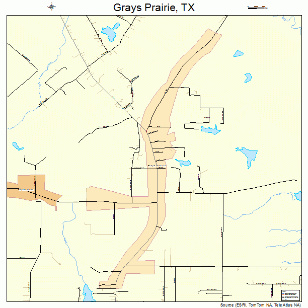 Grays Prairie, TX street map