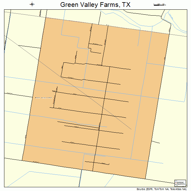 Green Valley Farms, TX street map