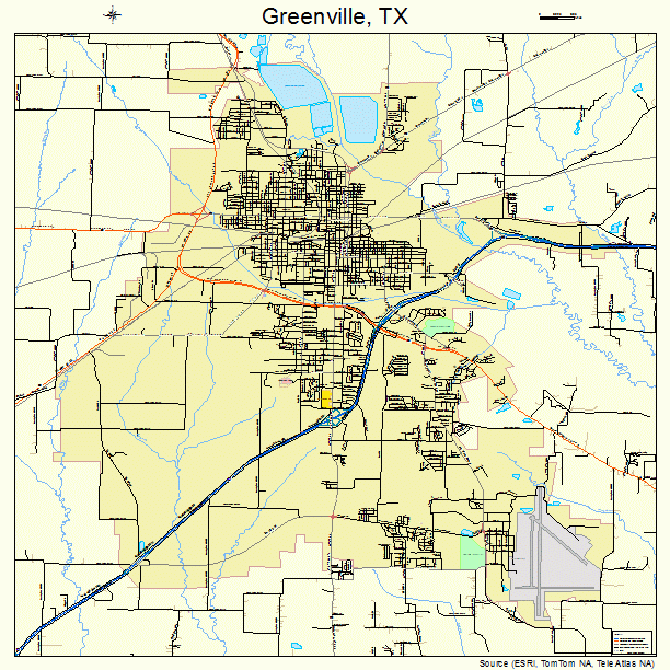 Greenville, TX street map