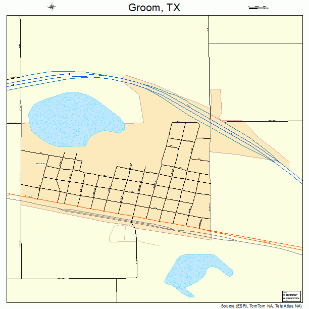 Groom, TX street map