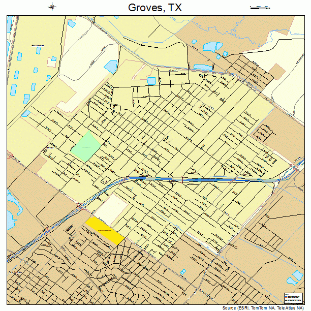 Groves, TX street map