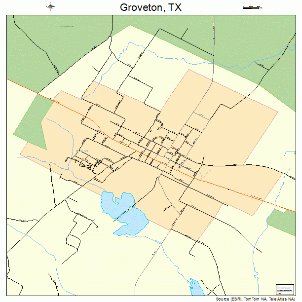 Groveton, TX street map
