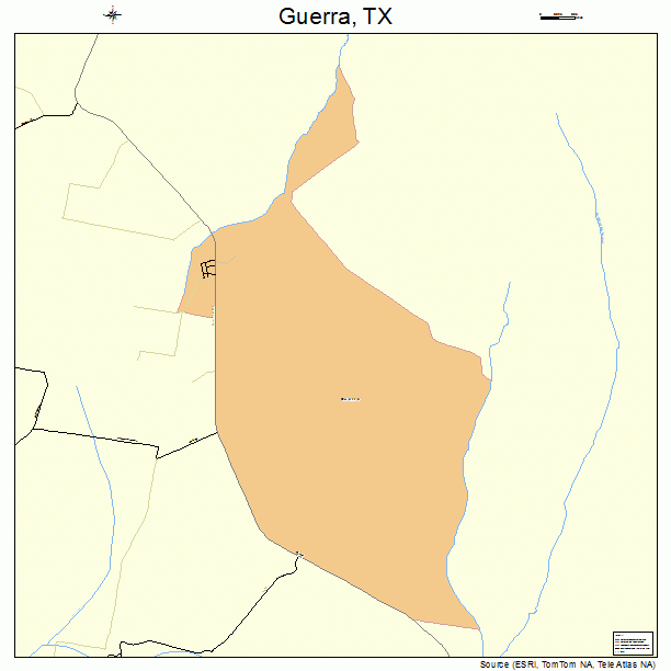 Guerra, TX street map