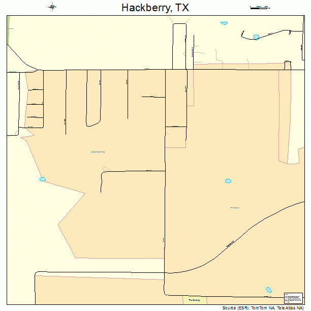 Hackberry, TX street map