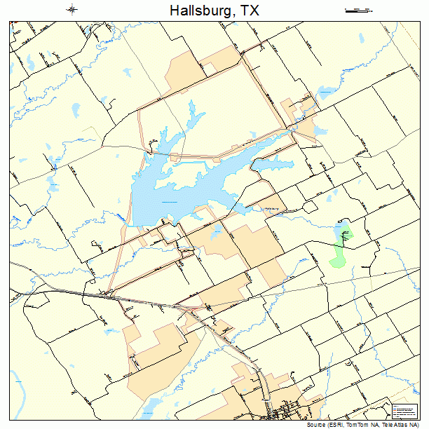 Hallsburg, TX street map