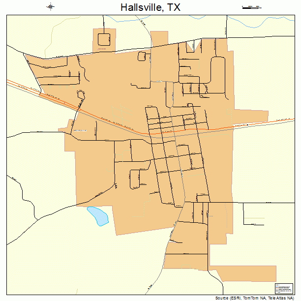 Hallsville, TX street map