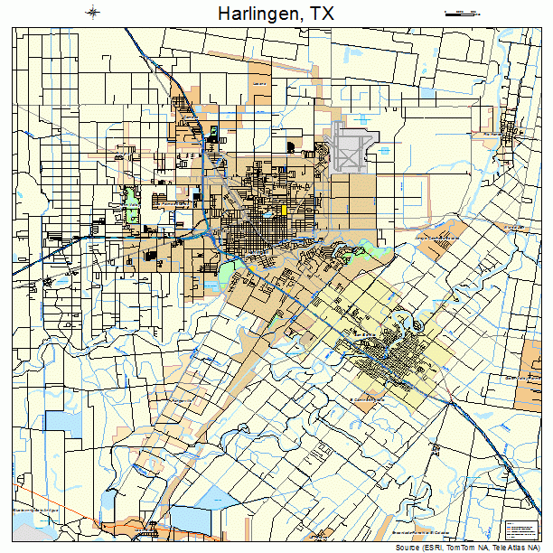 Harlingen, TX street map