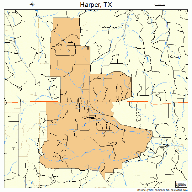 Harper, TX street map