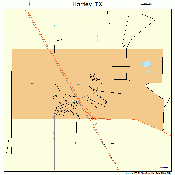 Hartley, TX street map