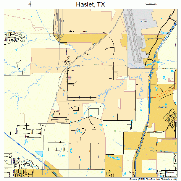 Haslet, TX street map