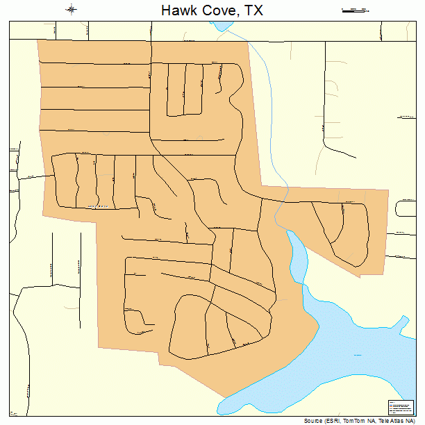 Hawk Cove, TX street map