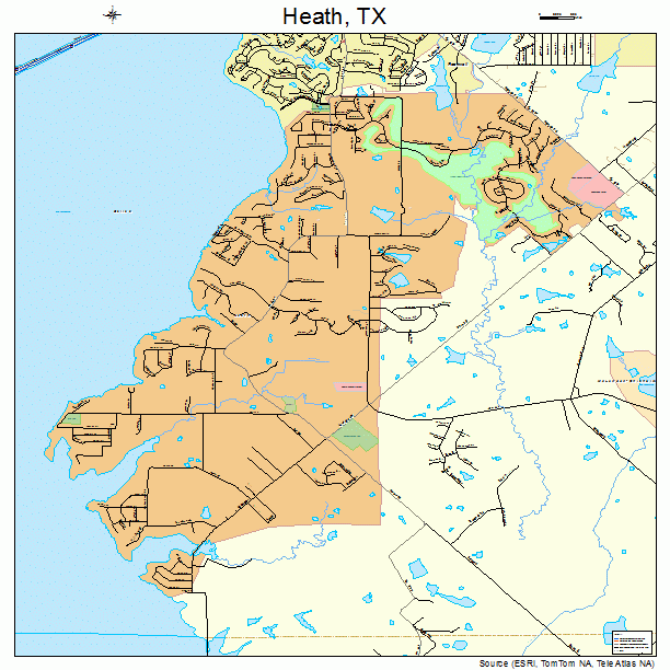 Heath, TX street map