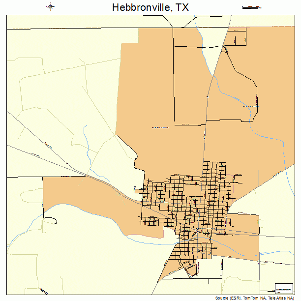 Hebbronville, TX street map