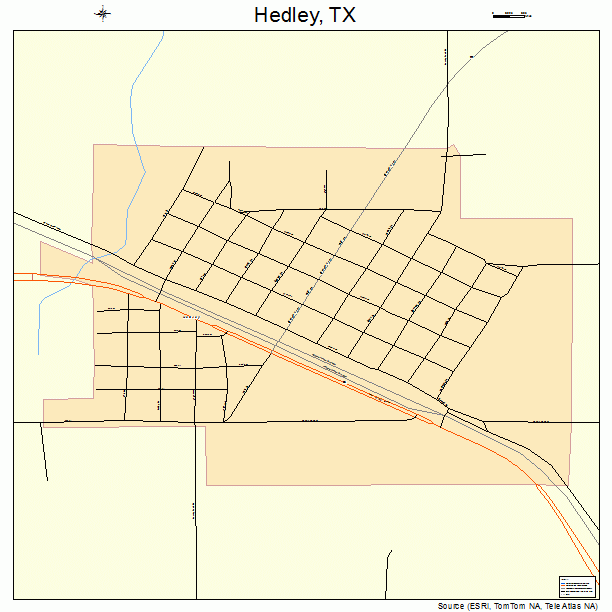Hedley, TX street map