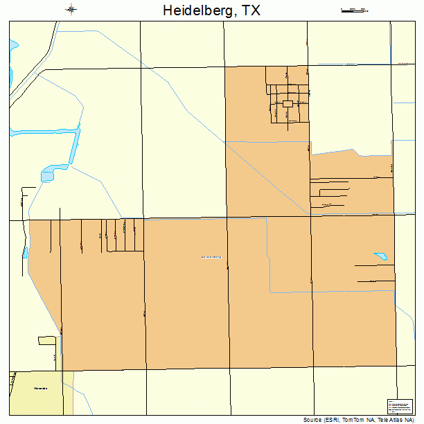 Heidelberg, TX street map