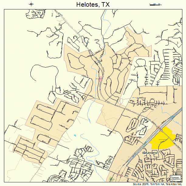 Helotes, TX street map