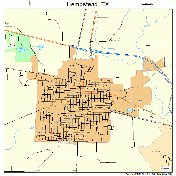 Hempstead, TX street map