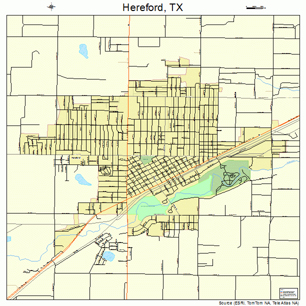 Hereford, TX street map