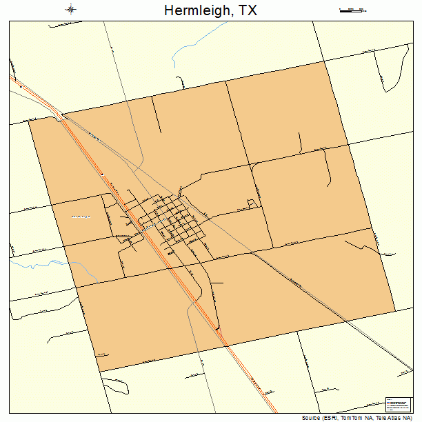 Hermleigh, TX street map