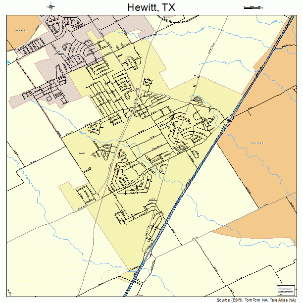 Hewitt, TX street map