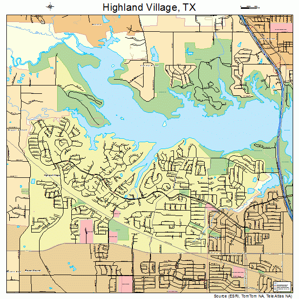 Highland Village, TX street map