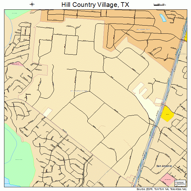 Hill Country Village, TX street map