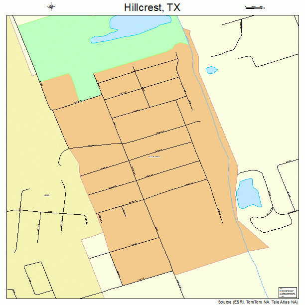 Hillcrest, TX street map