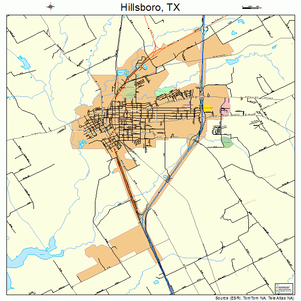 Hillsboro, TX street map