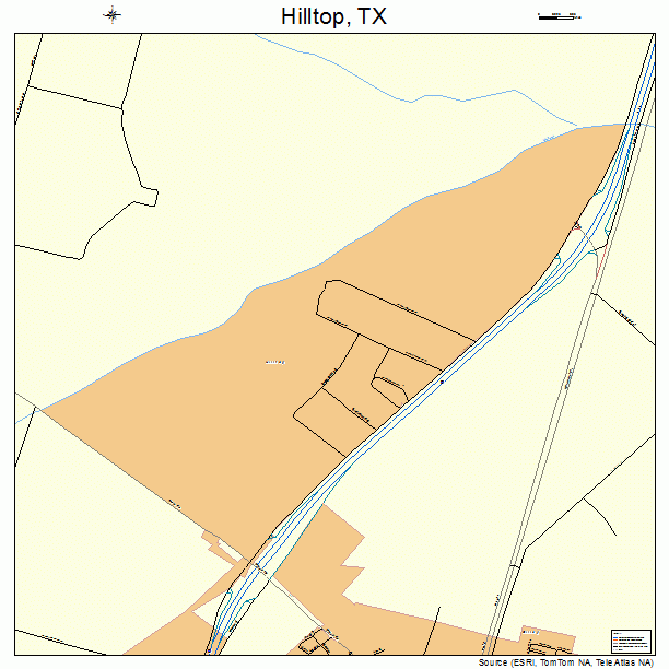 Hilltop, TX street map