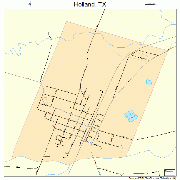 Holland, TX street map