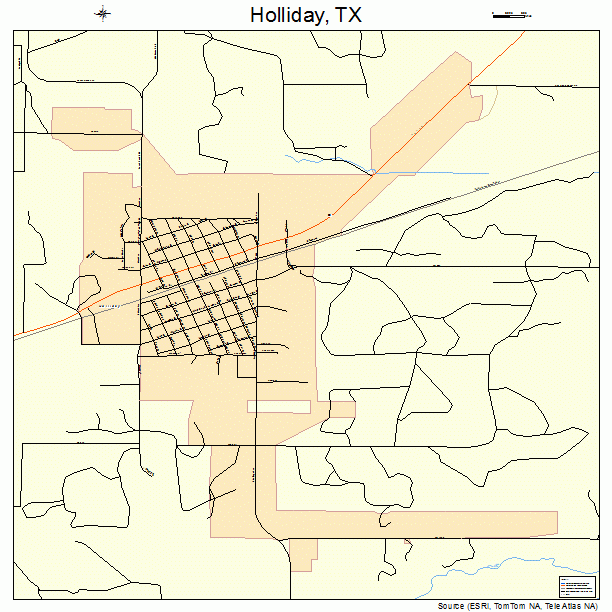 Holliday, TX street map