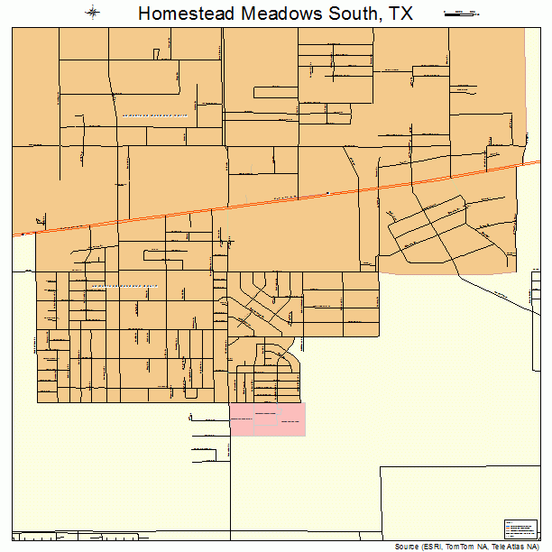 Homestead Meadows South, TX street map