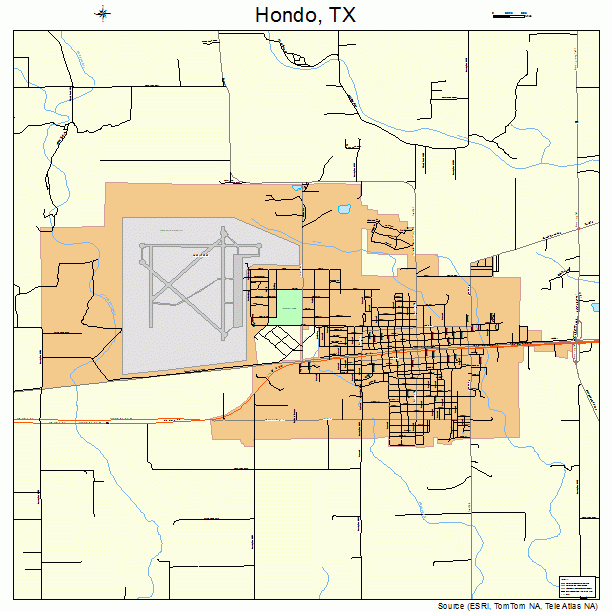 Hondo, TX street map