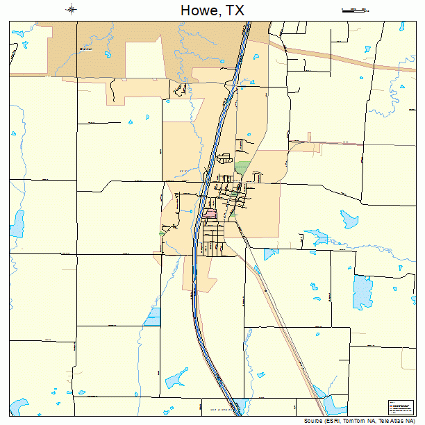Howe, TX street map