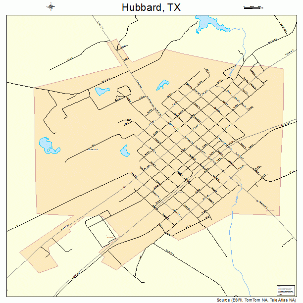 Hubbard, TX street map