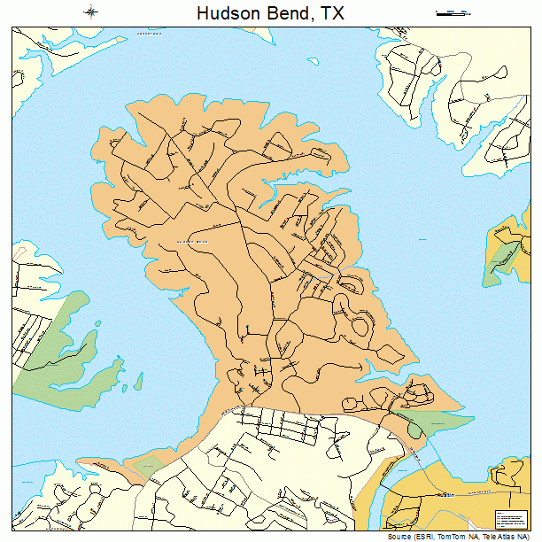 Hudson Bend, TX street map