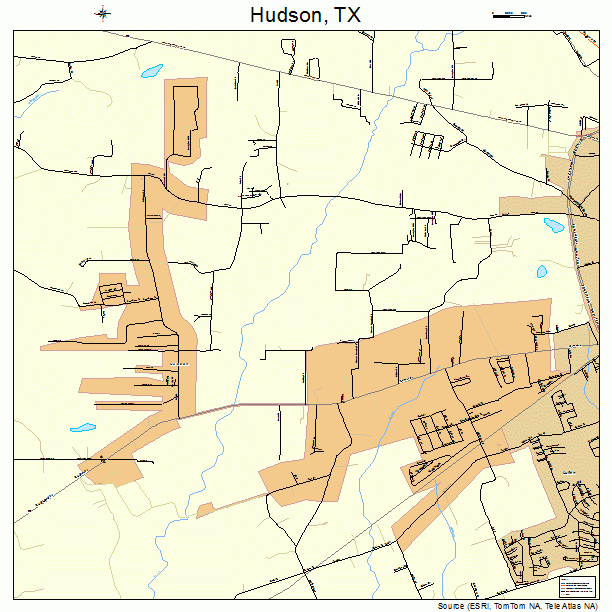 Hudson, TX street map