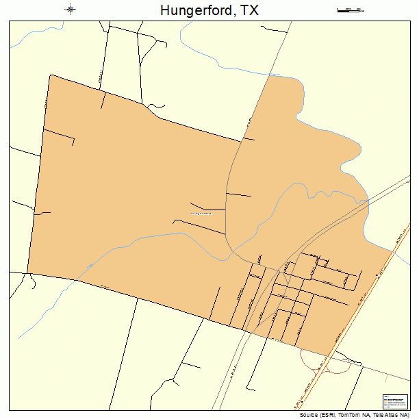 Hungerford, TX street map