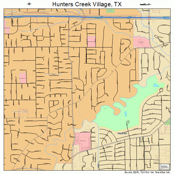Hunters Creek Village, TX street map